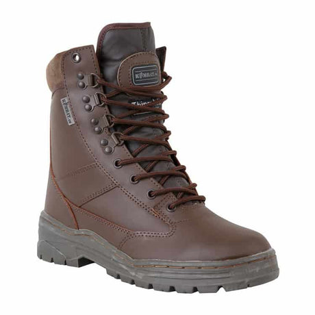 Kombat UK Leather Patrol Boot 8" - Brown-Kombat UK-Size 5-Socom Tactical Airsoft