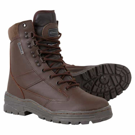 Kombat UK Leather Patrol Boot 8" - Brown-Kombat UK-Size 5-Socom Tactical Airsoft