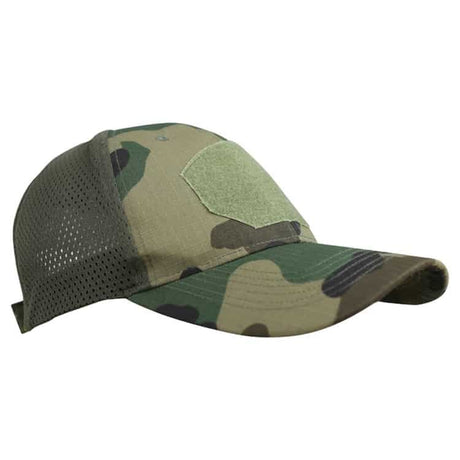 Kombat UK Spec-Ops Mesh Baseball Cap-Kombat UK-Woodland-Socom Tactical Airsoft