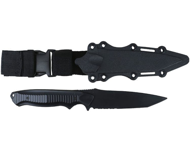 Kombat UK Tanto Knife With Sheath - Black - Socom Tactical Airsoft - - Kombat UK Airsoft