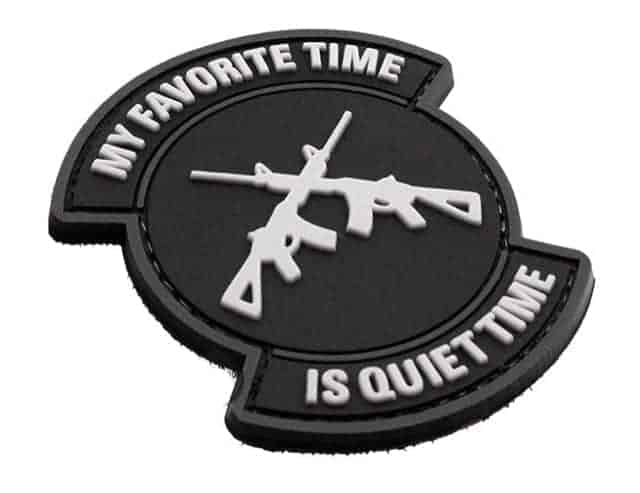 My favourite time is quiet time patch (Black) - Socom Tactical Airsoft - - Socom Tactical Airsoft Airsoft