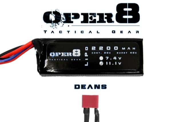 Oper8 11.1v 2200MAH LiPo Block Battery-Oper8 Power-Deans-Socom Tactical Airsoft