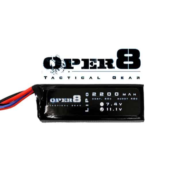 Oper8 11.1v 2200MAH LiPo Block Battery-Oper8 Power-Mini Tamiya-Socom Tactical Airsoft