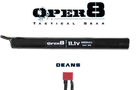 Oper8 11.1V Li-ion 2500MAH Stick Battery-Oper8 Power-Deans-Socom Tactical Airsoft