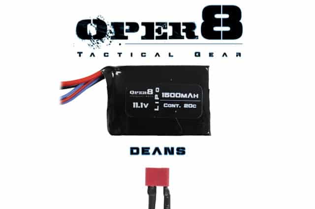 Oper8 11.1V Lipo 1500MAH Block Battery Deans From Oper8 Power