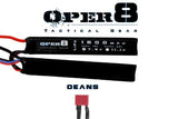 Oper8 7.4v Lipo Cranestock 1500MAH Battery - Socom Tactical Airsoft Fleet - -  Airsoft