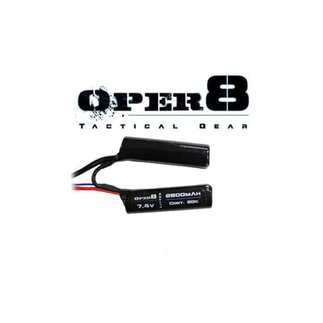 Oper8 7.4V Li-ion 2500MAH Nunchuck Battery - Socom Tactical Airsoft Fleet - - Oper8 Power Airsoft