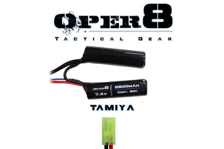 Oper8 7.4V Li-ion 2500MAH Nunchuck Battery - Socom Tactical Airsoft Fleet - -  Airsoft