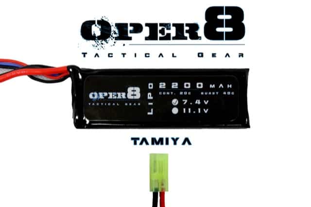 Oper8 7.4v Lipo Block 2200MAH Battery-Oper8 Power-Mini Tamiya-Socom Tactical Airsoft