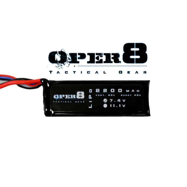 Oper8 7.4v Lipo Block 2200MAH Battery-Oper8 Power-Mini Tamiya-Socom Tactical Airsoft