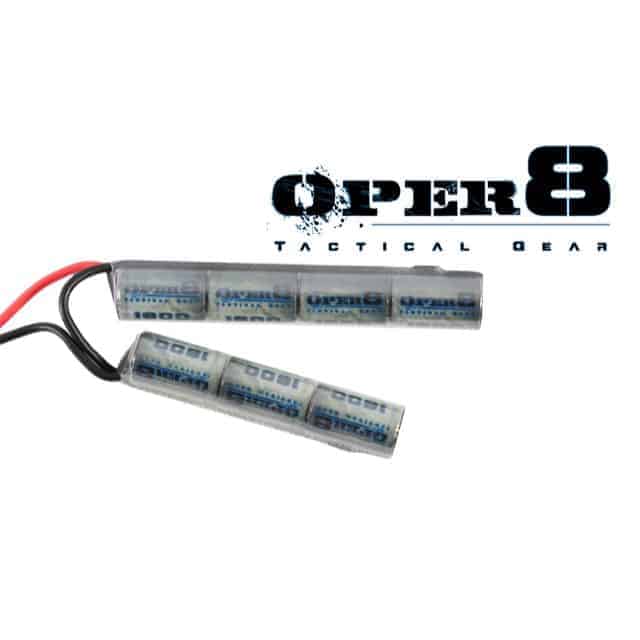 Oper8 8.4v 1600MAH Crane Stock Battery - Socom Tactical Airsoft - - Oper8 Power Airsoft