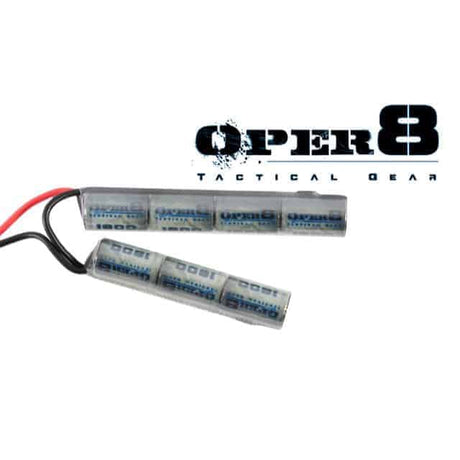 Oper8 8.4v 1600MAH Crane Stock Battery - Socom Tactical Airsoft Fleet - - Oper8 Power Airsoft