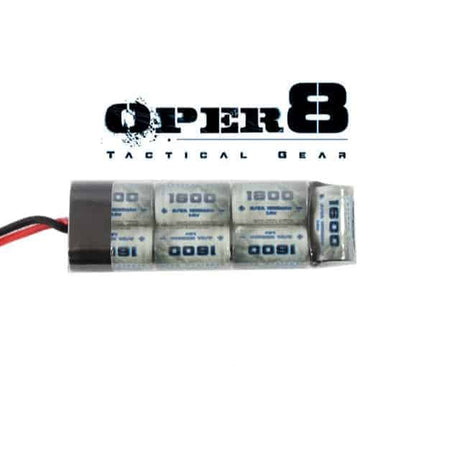 Oper8 8.4v 1600MAH Mini Battery - Socom Tactical Airsoft Fleet - - Oper8 Power Airsoft