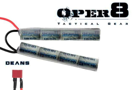 Oper8 9.6v 1600MAH Crane Stock Battery - Socom Tactical Airsoft Fleet - -  Airsoft