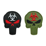 TPB Punisher Skull Biohazard Patch - Socom Tactical Airsoft - - The Patch Board Airsoft