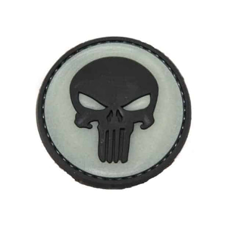 Punisher skull glow in the dark patch (Green) - Socom Tactical Airsoft - - Socom Tactical Airsoft Airsoft