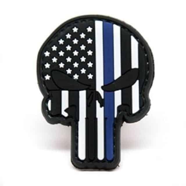 TPB Punisher Skull US Flag Cut Out Patch - Thin blue line - Socom Tactical Airsoft - - The Patch Board Airsoft