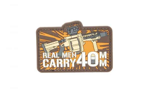 TPB Real Men Carry 40mm PVC Patch - Socom Tactical Airsoft - - The Patch Board Airsoft