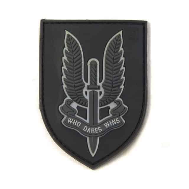 TPB SAS Who Dares Wins Patch (Black) - Socom Tactical Airsoft - - The Patch Board Airsoft