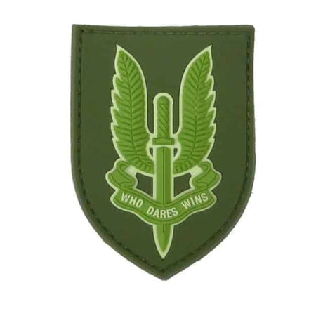 TPB SAS Who Dares Wins Patch (Olive) - Socom Tactical Airsoft - - The Patch Board Airsoft