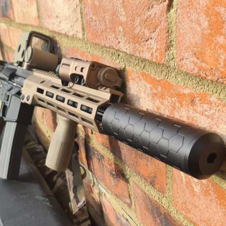 Sniper Mechanics HEXX suppressor XL (Black / FDE) From Sniper Mechanic