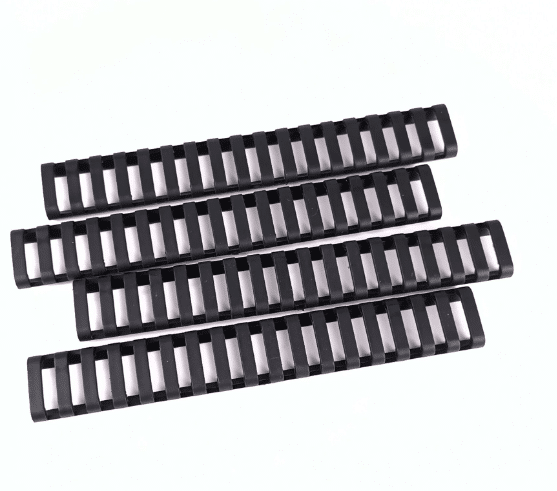 Tak Tak Ladder 17 Slots Rail Protector (Various Colours)-Tak Tak-Black-Socom Tactical Airsoft