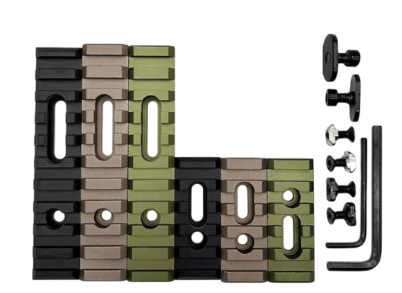 Tak Tak MOE Metal Rail Set for M-LOK (Various Colours)-Tak Tak-Black-Socom Tactical Airsoft