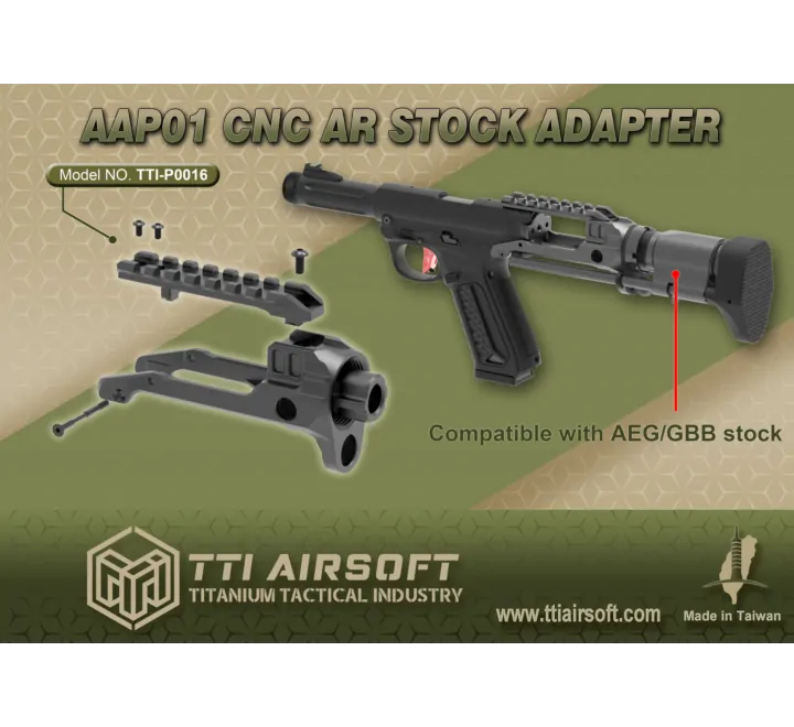 TTI AAP-01 CNC AR Stock Adapter - Socom Tactical Airsoft - - TTI Airsoft