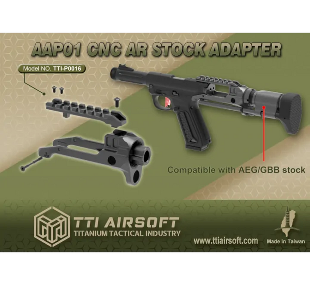 TTI AAP-01 CNC AR Stock Adapter - Socom Tactical Airsoft - - TTI Airsoft