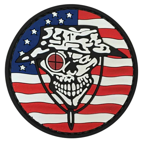 TPB US Flag Skull Sniper Patch - Socom Tactical Airsoft - - The Patch Board Airsoft