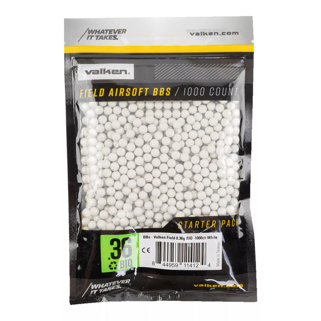 Valken Field 0.36g Bio bbs (1000)-Valken Airsoft-Socom Tactical Airsoft