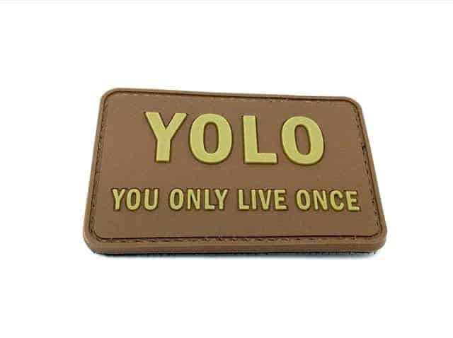 YOLO you only live once morale patch (Coyote) - Socom Tactical Airsoft - - Socom Tactical Airsoft Airsoft